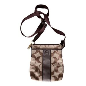 Coach Signature Stripe Swingpack F48806